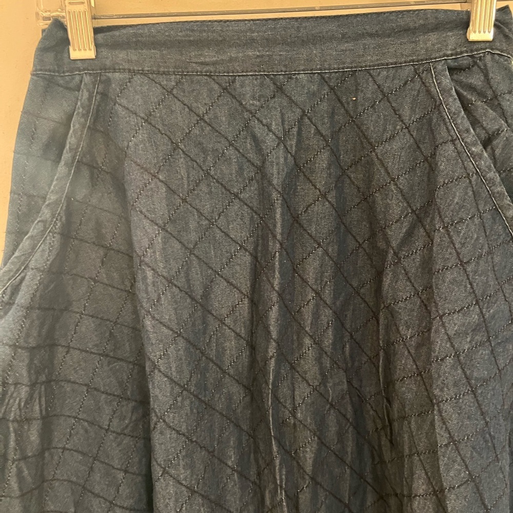 EUC A Line Denim Skirt FOREVER 21 Size S WORK Vintage Jean Midi denim - Picture 6 of 9